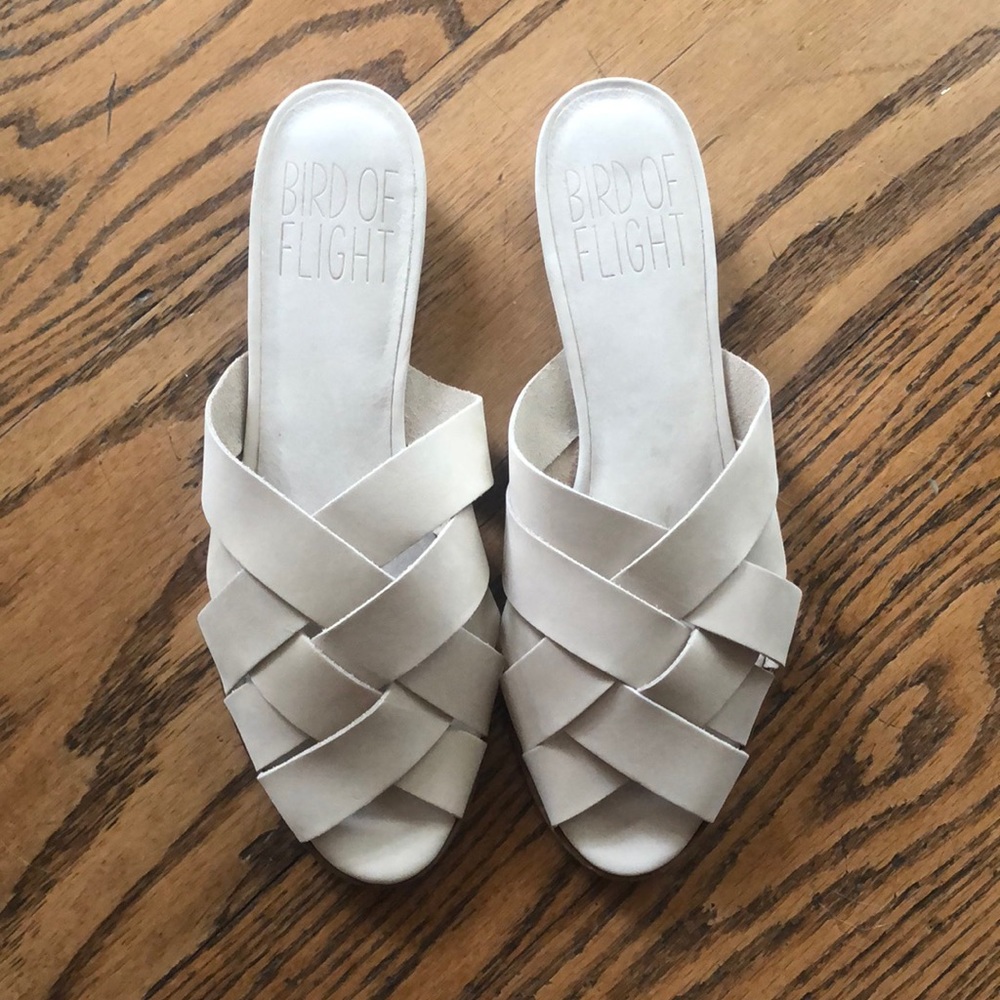 Bits of flight suede basket weave slip on